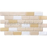 Obkladové panely 3D PVC rozmer 955 x 480 mm obklad hnedo-biely