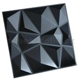 Obkladové panely 3D PVC Diamant čierny mini rozmer 500 x 500 mm, hrúbka 1 mm,