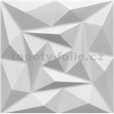 Obkladové panely 3D PVC Quarz biely rozmer 300 x 300 mm, hrúbka 1 mm,