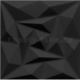 Obkladové panely 3D PVC Quarz čierny rozmer 300 x 300 mm, hrúbka 1 mm,