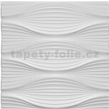 Obkladové panely 3D PVC DNA biely rozmer 500 x 500 mm, hrúbka 1 mm,