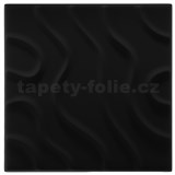 Obkladové panely 3D LINE XPS FLOW čierny rozmer 50 x 50 cm