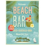 Retro tabula Beach Bar 40 x 30 cm -  POSLEDNÉ KUSY