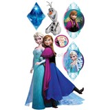 Samolepky na stenu Disney Frozen Anna & Elsa rozmer 90 cm x 160 cm