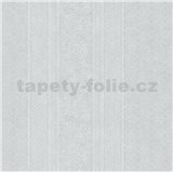 Vliesové tapety IMPOL Timeless drobné ornamenty biele na svetlo sivom podklade