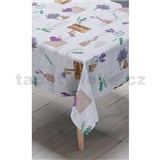 Obrus metráž levanduľe  a ginko