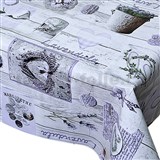 Obrus metráž Home sweet Home levanduľa