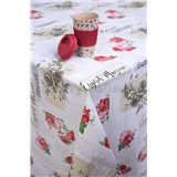 Obrus metráž pivonky červené