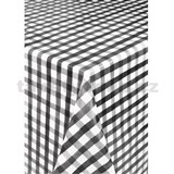 Obrusy návin 20 m x 140 cm kocky čierno-biele