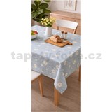 Obrusy návin margarétky na modrom podklade 20 m x 140 cm