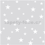 Vinylové tapety na stenu hvezdičky na sivom podklade