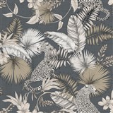 Papierové tapety na stenu leopardi a tropické rastliny