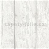Papírové tapety na stenu  IMPOL dosky rustikál s bielou patinou