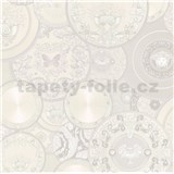 Luxusné vliesové tapety Versace III koláž bielo-strieborná