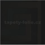 Luxusné vliesové  tapety na stenu Versace III grécky kľúč čierny