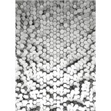 Vliesové fototapety 3D hexagony biele rozmer 184 x 254 cm - POSLEDNÉ KUSY